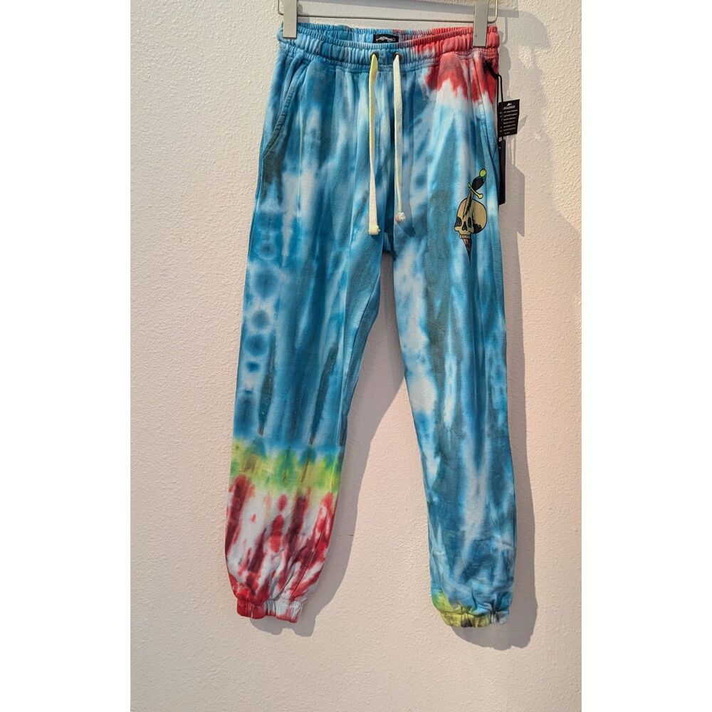 NWT  Ed Hardy Skull Dagger Tie Dye Jogger Pants Sz S